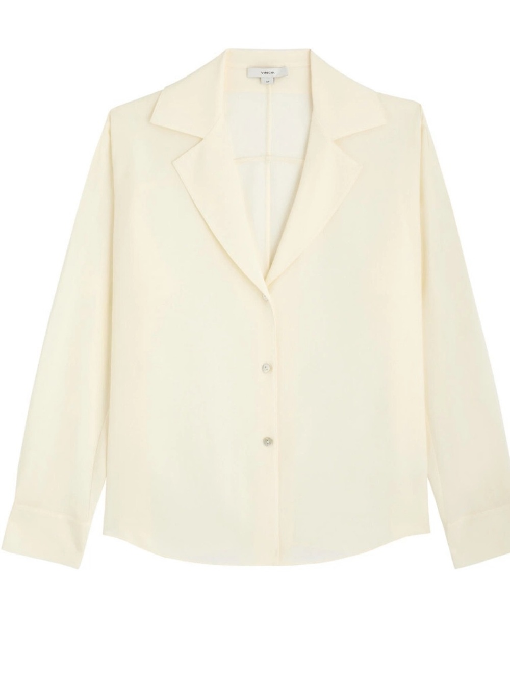 Vince 100% Silk Crepe de Chine Shirt Off white in Medium - Picture 3 of 12